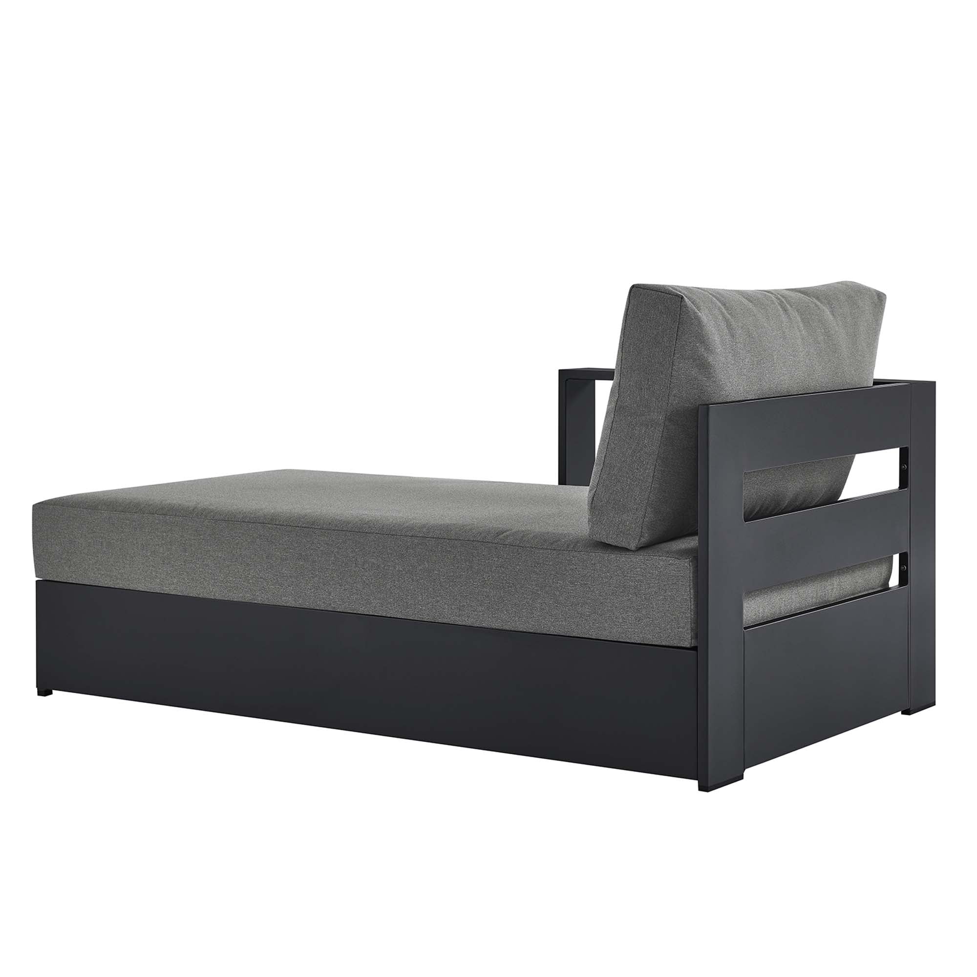 Tahoe Outdoor Patio Powder-Coated Aluminum Left-Facing Chaise Lounge