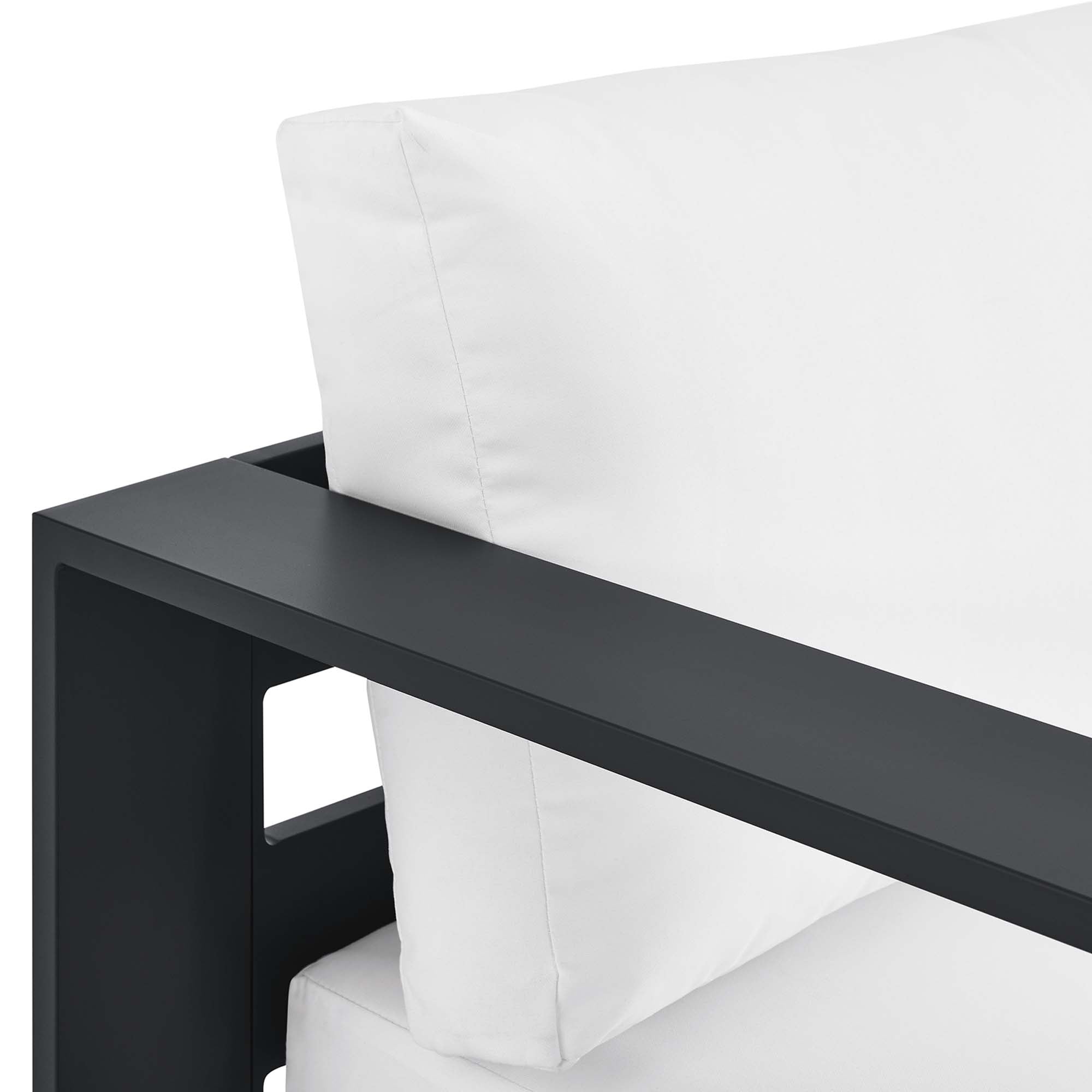 Tahoe Outdoor Patio Powder-Coated Aluminum Left-Facing Chaise Lounge