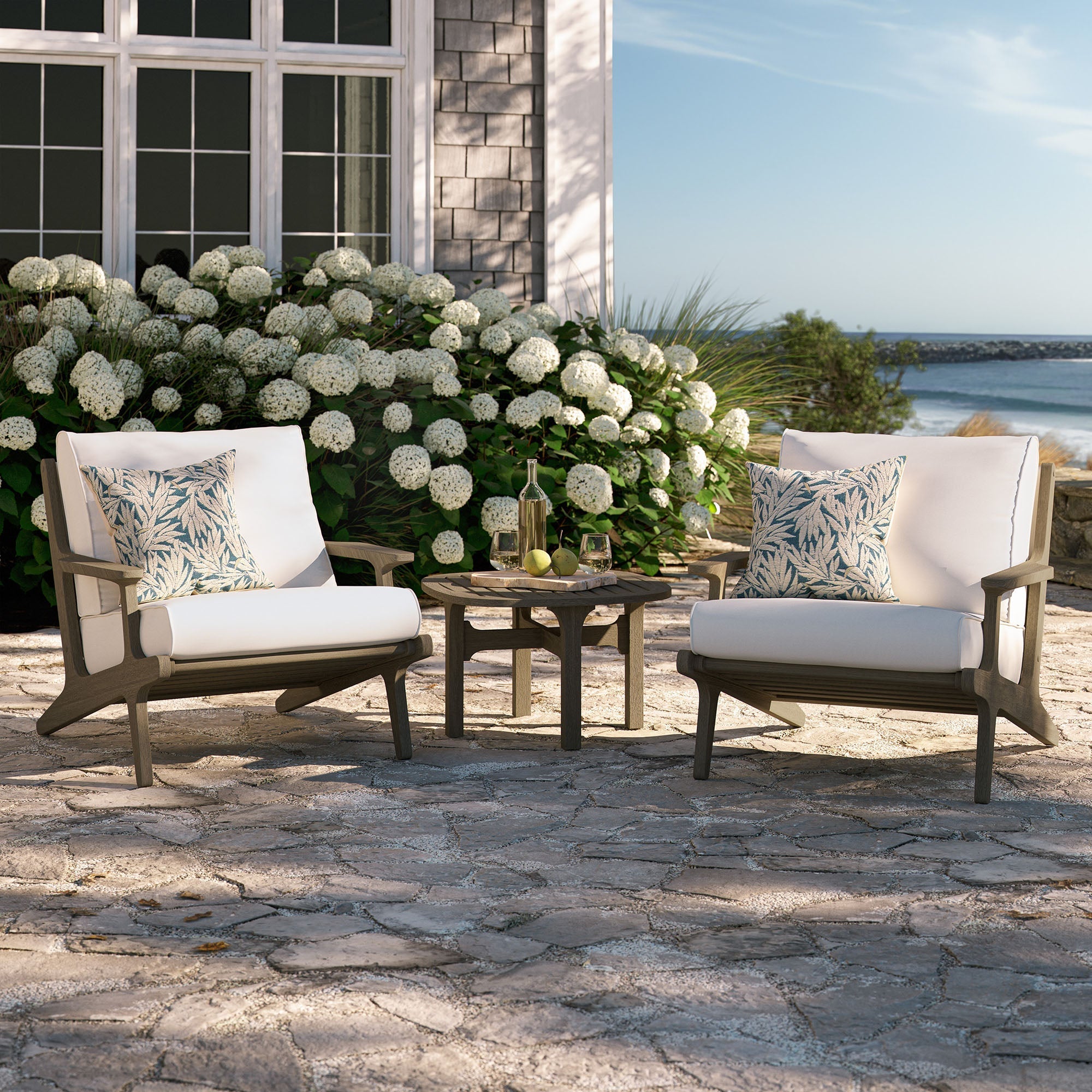 Saratoga 3-Piece Outdoor Patio Teak Wood Furniture Set
