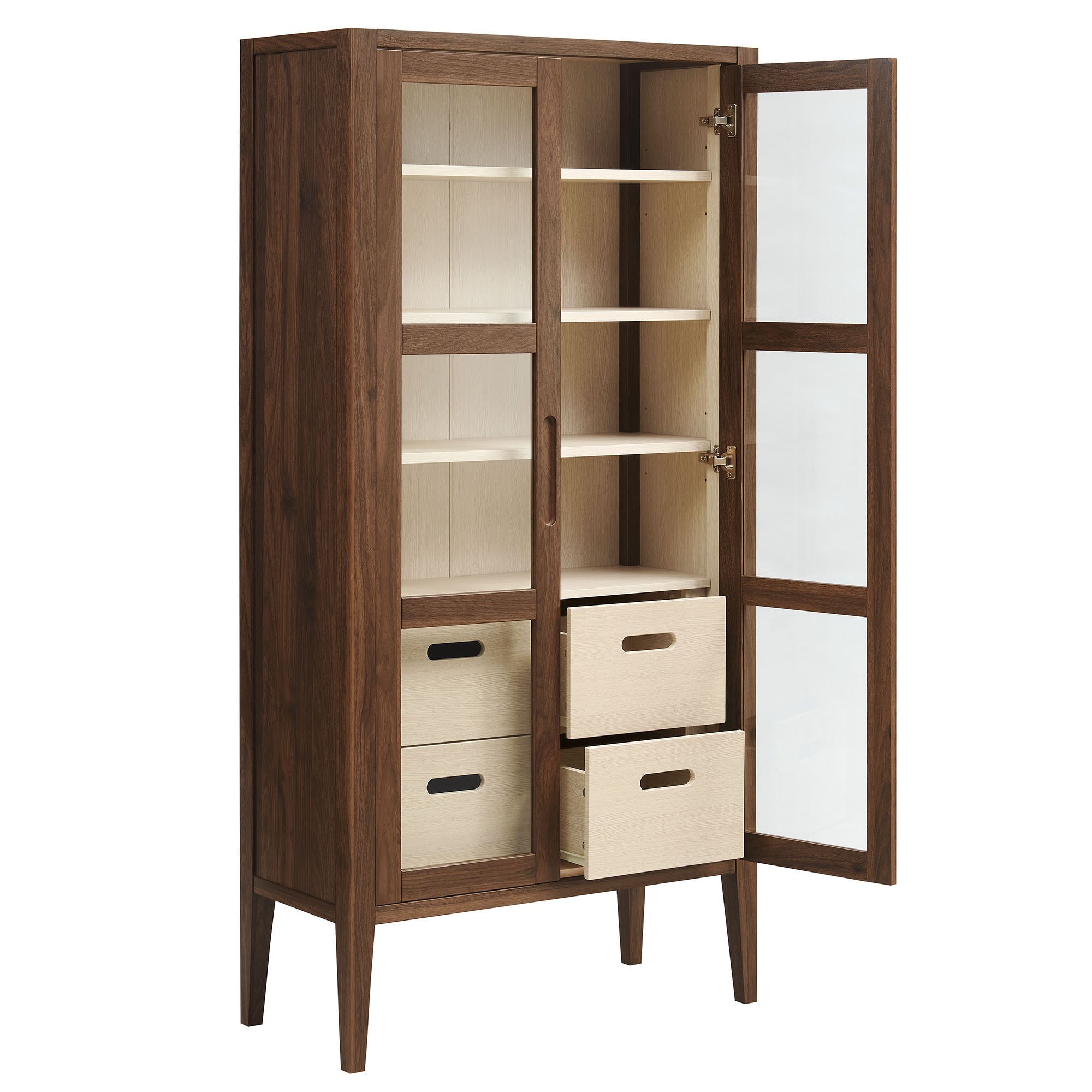 Nell 71" Glass Door Tall Display Storage Cabinet by Modway