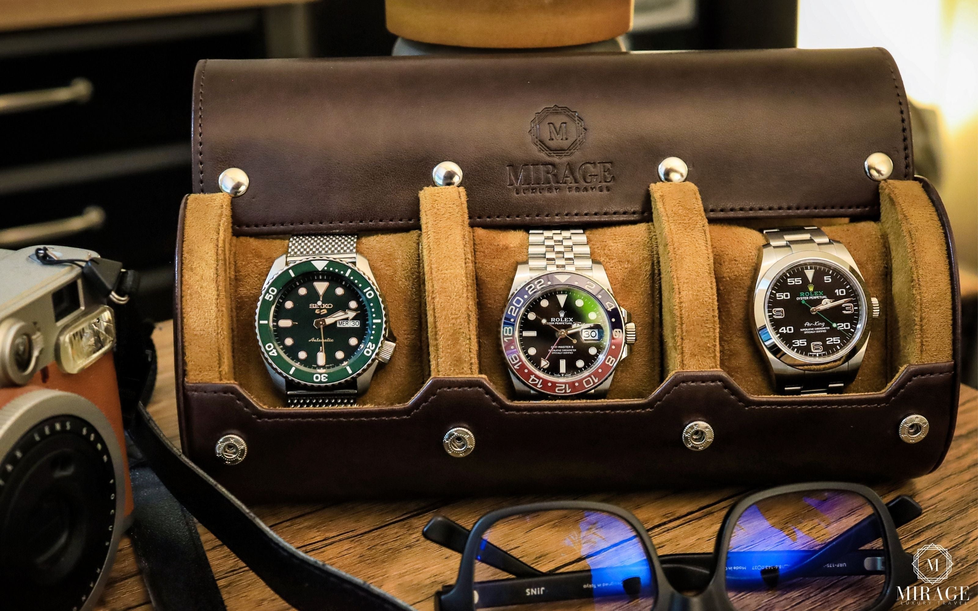 3 Watch Case - Espresso Brown