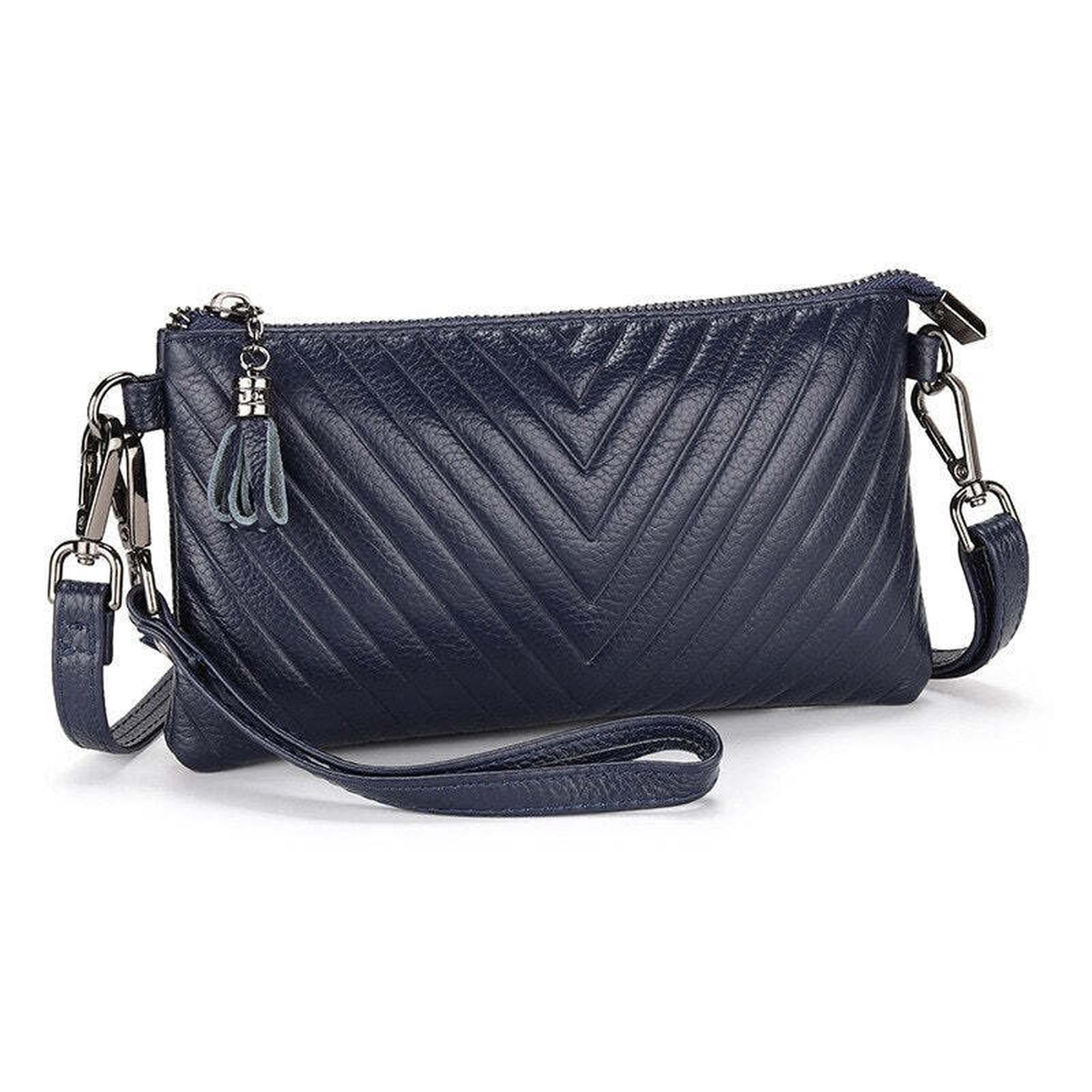 New Shoulder Bag Genuine Leather Women's Luxury Handbags Fashion Crossbody Bags Lady Messenger Bag Female Zipper Slim Purse