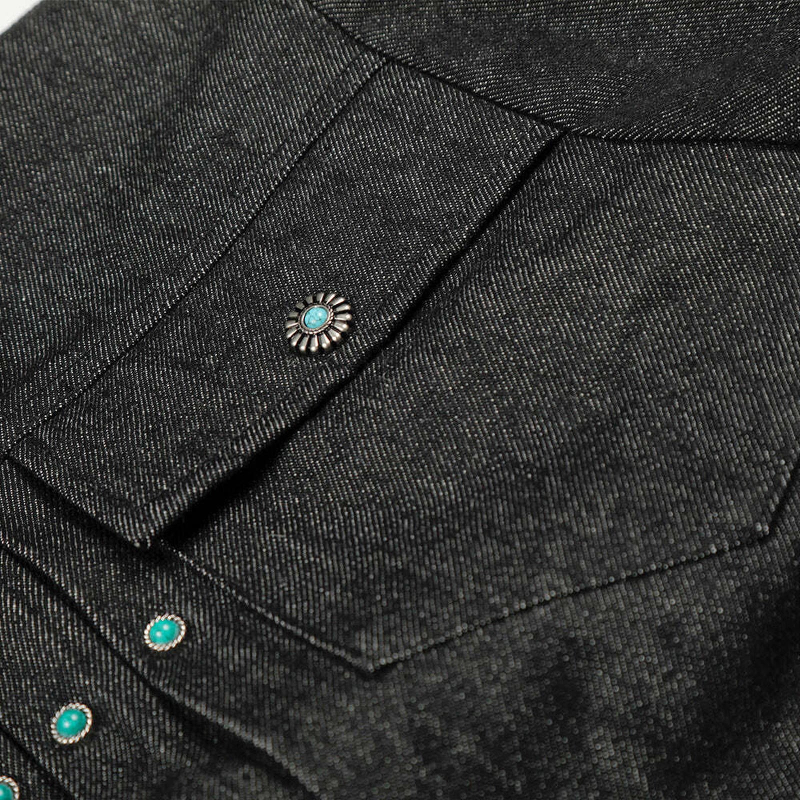 Cashmere lamb wool denim jacket