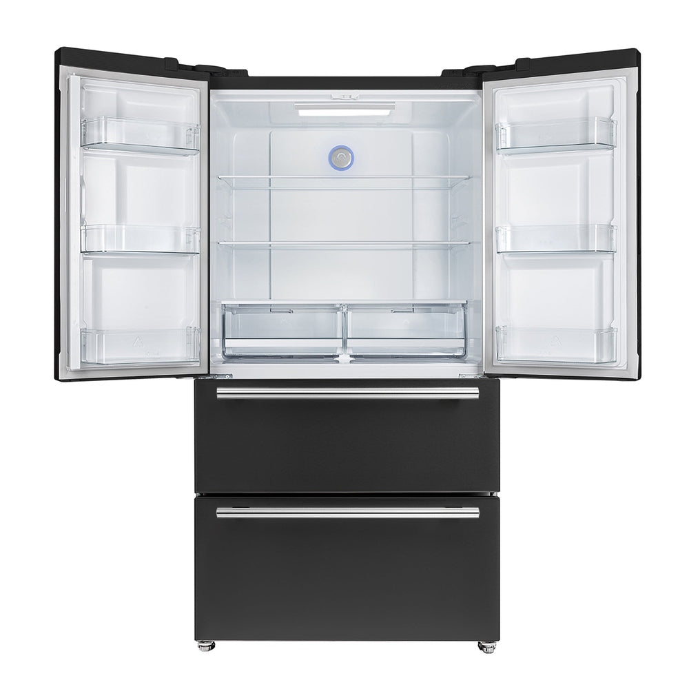 Forno Moena Espresso 36-Inch Black French Door Refrigerator, 19.2 Cu. Ft., Frost-Free, Automatic Ice Maker, ENERGY STAR Certified