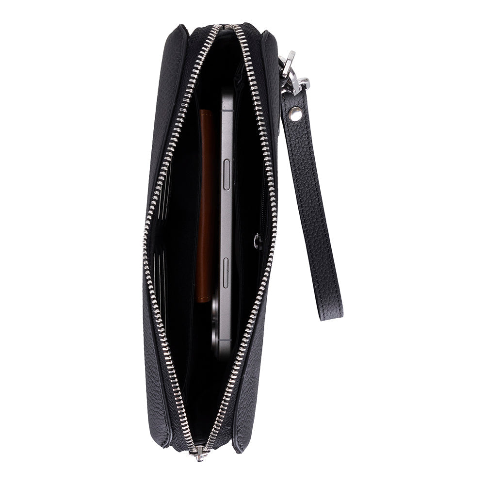Lupus Leather Clutch Bag – Genuine Leather Wrist Clutch for Men & Women for Everyday Elegance | Minimal & Handcrafted