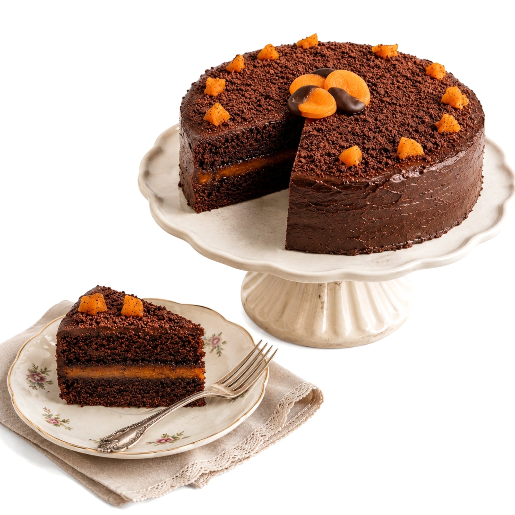Andy Anand Sugar Free Sachertorte – Classic Austrian Chocolate Apricot Cake 2.8 lb | Keto & Diabetic Friendly | No Sugar Added | No Preservatives | Gourmet Birthday Gift