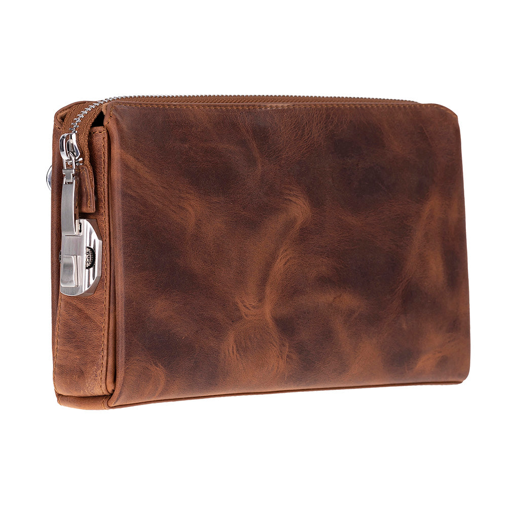 Lupus Leather Clutch Bag – Genuine Leather Wrist Clutch for Men & Women for Everyday Elegance | Minimal & Handcrafted