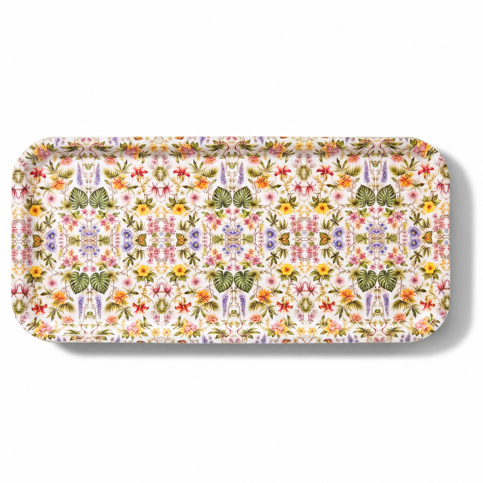 Garden of Tropics Narrow Birchwood Small Decorative Tray