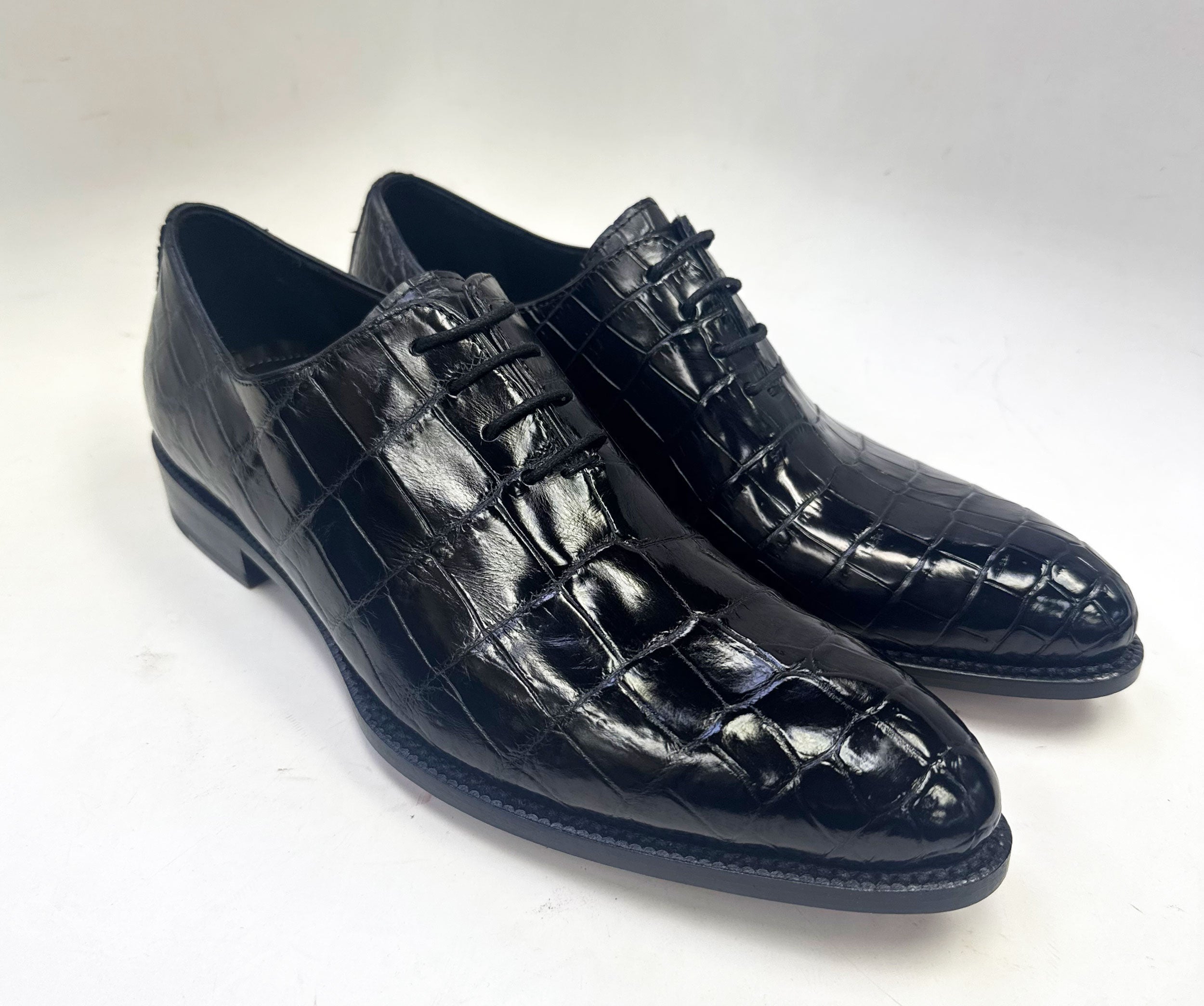 Maurice Georgia Alligator Oxford - Black