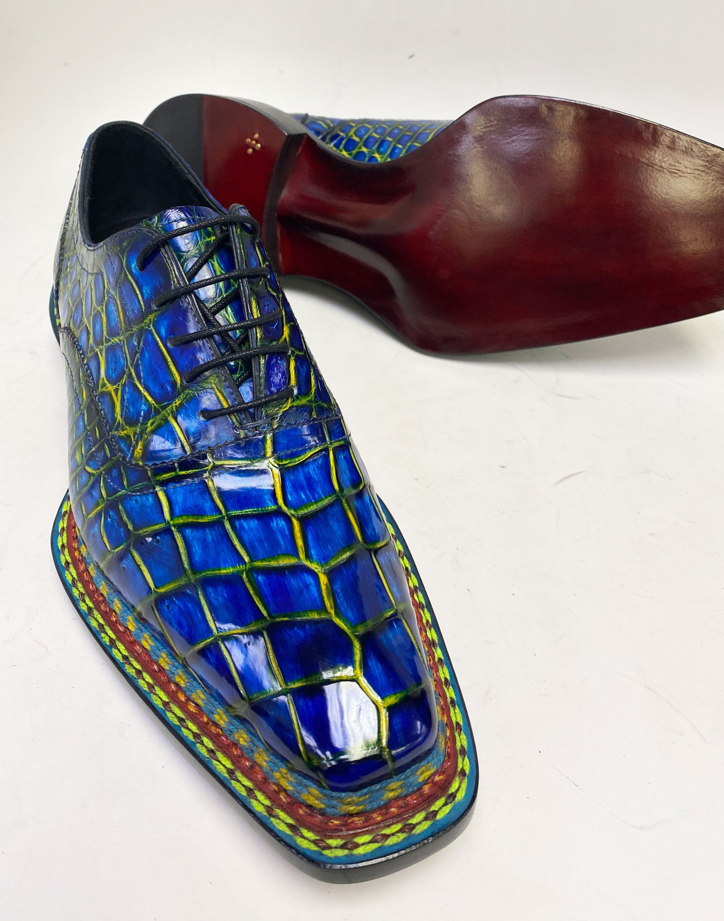 Maurice Ghost II Alligator Oxford - Navy