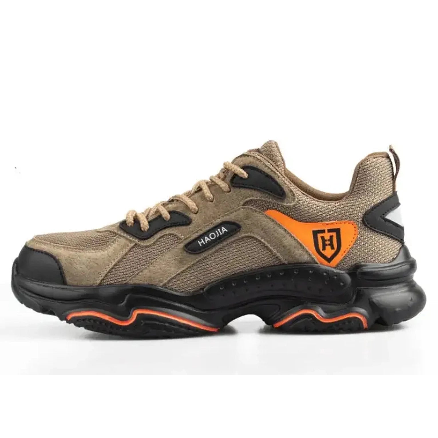 Anti-smashing Anti-puncture Work Safety Shoes Men Genuine Leather Non-slip Wear-resistant Breathable Military Tactical Boots