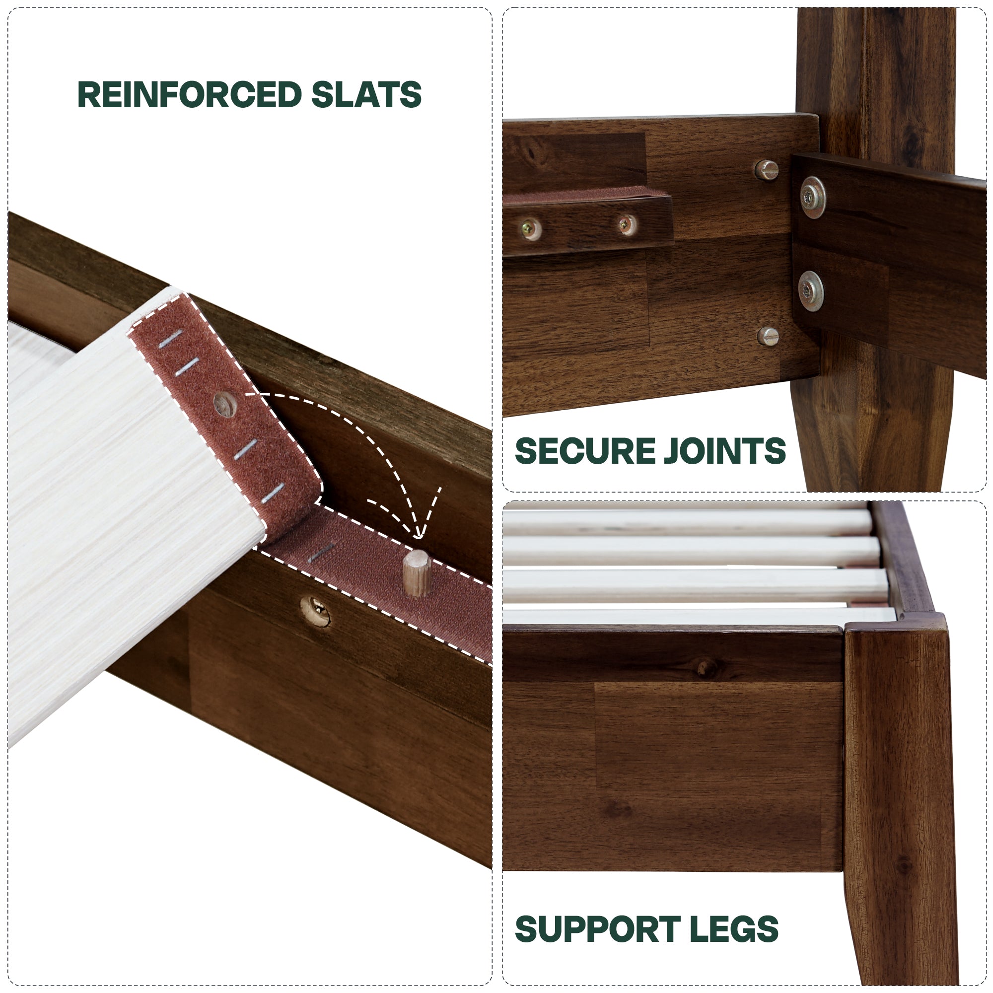 Emery Solid Wood Bed Frame