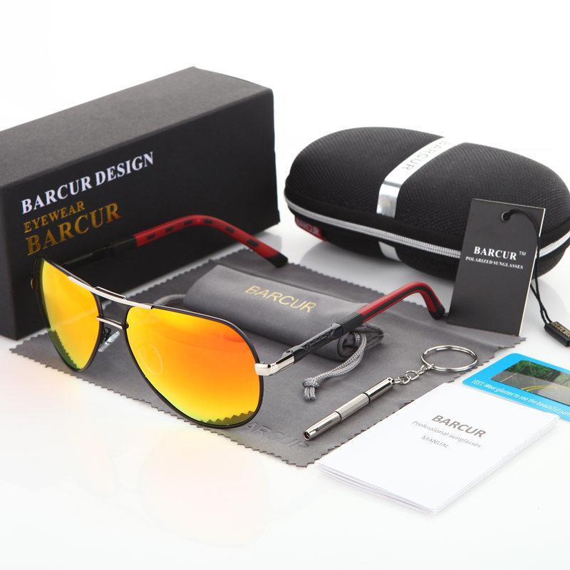Luxury Popular Aluminum Magnesium Men's Sunglasses Men Polarized Mirror Glasses oculos Male Eyewear Accessories For Men Aviation Design