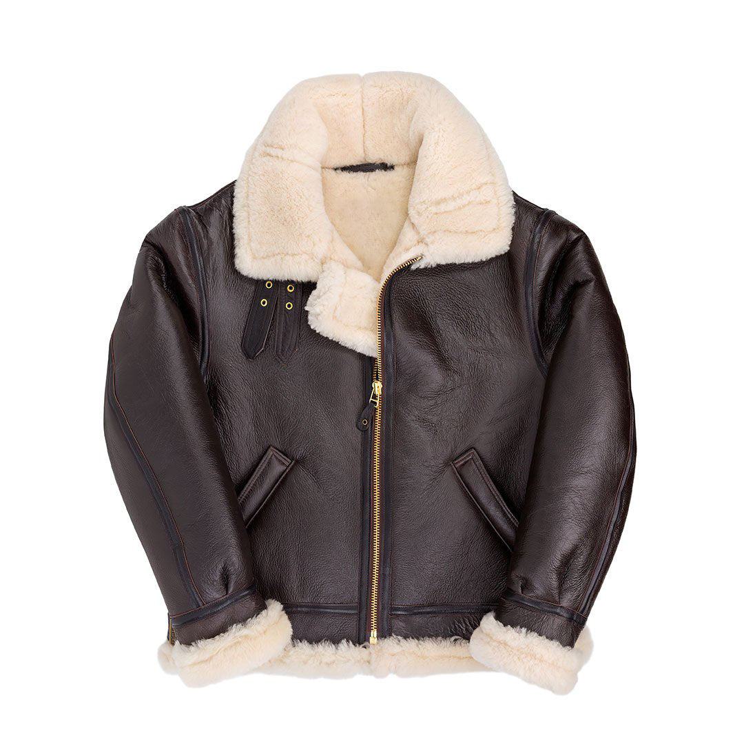 Men’s Shearling B3 Fur Hoodie Style Bomber Coat