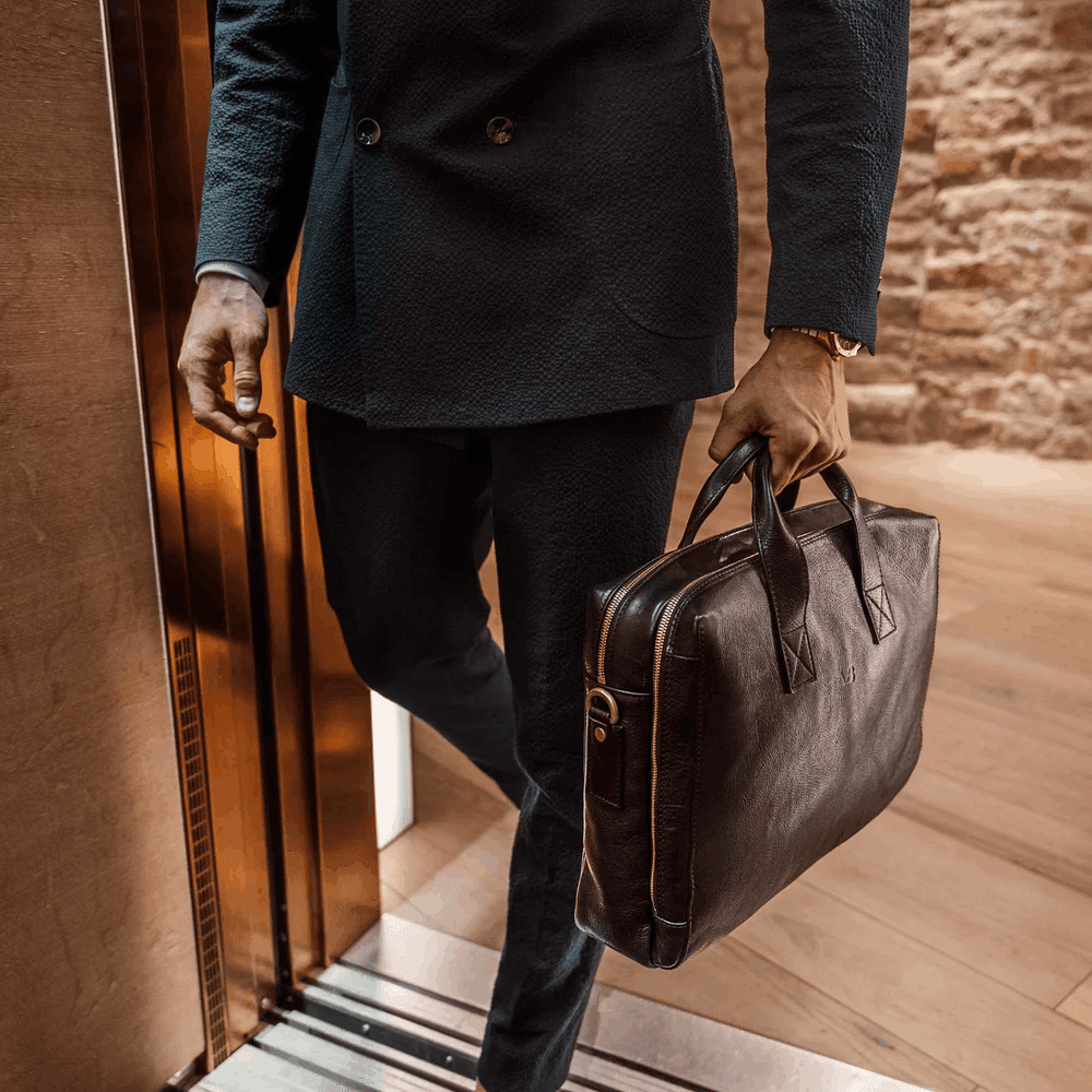 Von Baer Essential Modern Briefcase — Italian Leather
