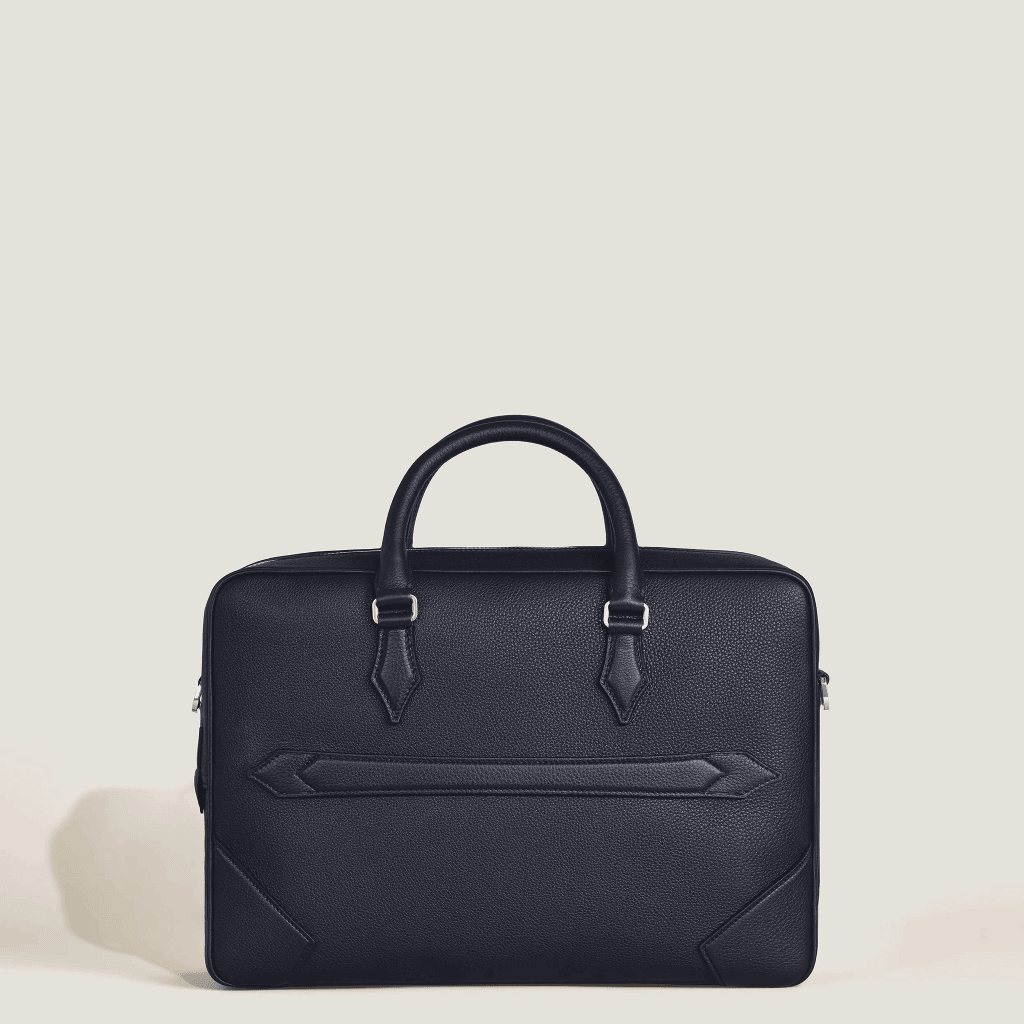 Montblanc Medium Briefcase in Midnight Blue Grain Leather
