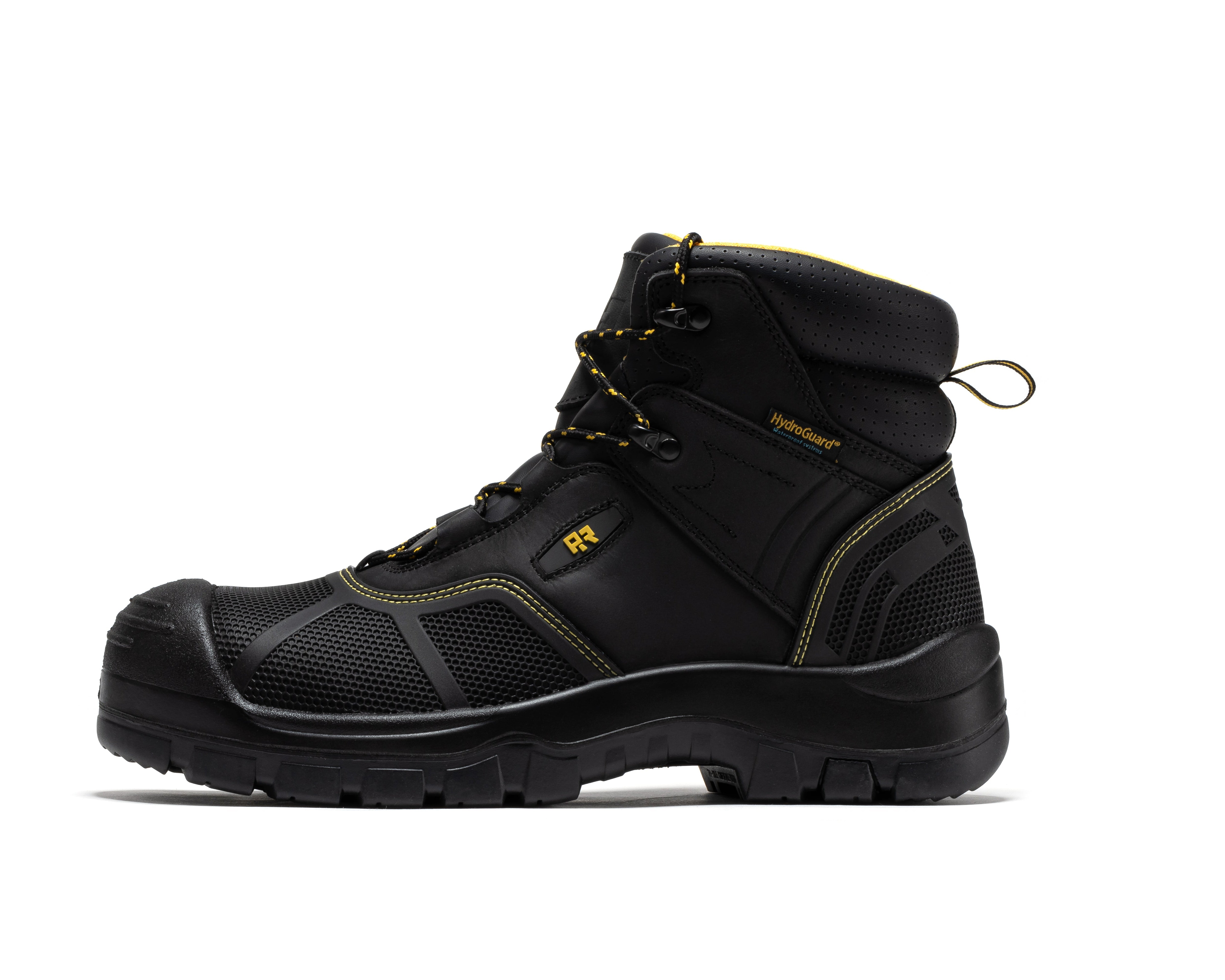 ROCKROOSTER Woodland Black 6 inch Waterproof Composite Toe Leather Work Boots AK663
