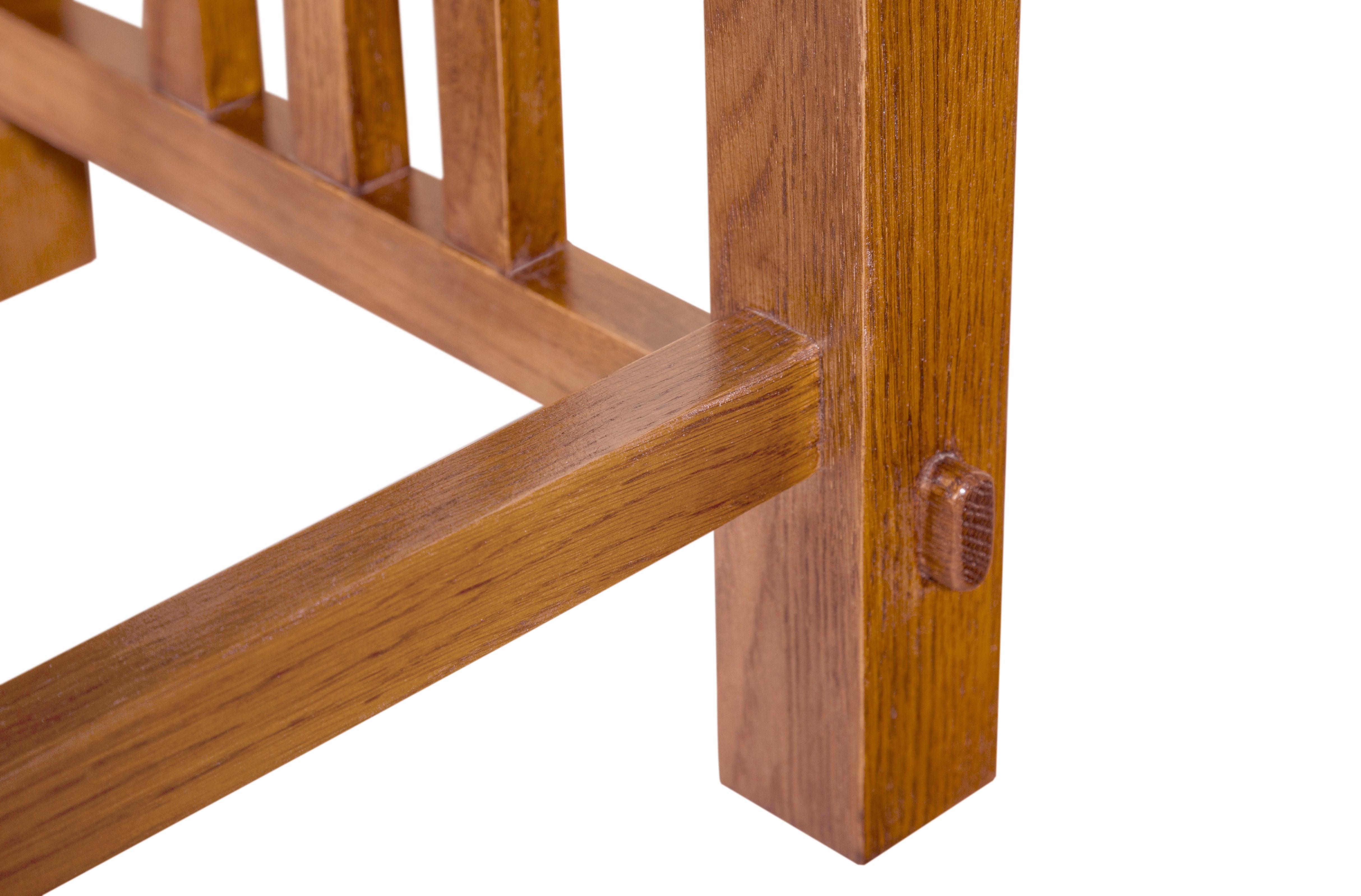 Mission Spindle Stool - Quarter Sawn Oak & Leather (2 Colors Available)