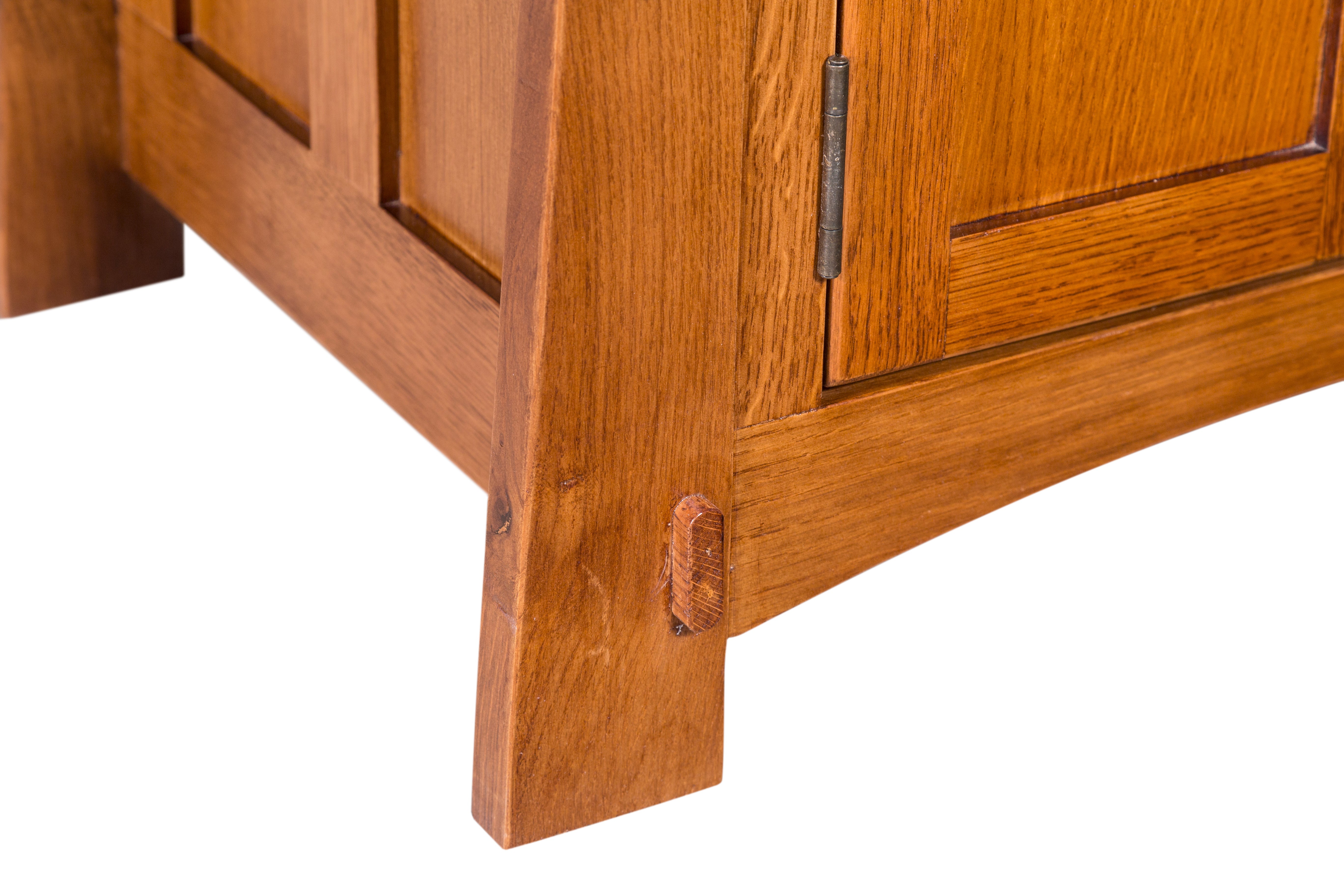 Mission Style Solid Oak Nightstand Model - Michael's Cherry Stain
