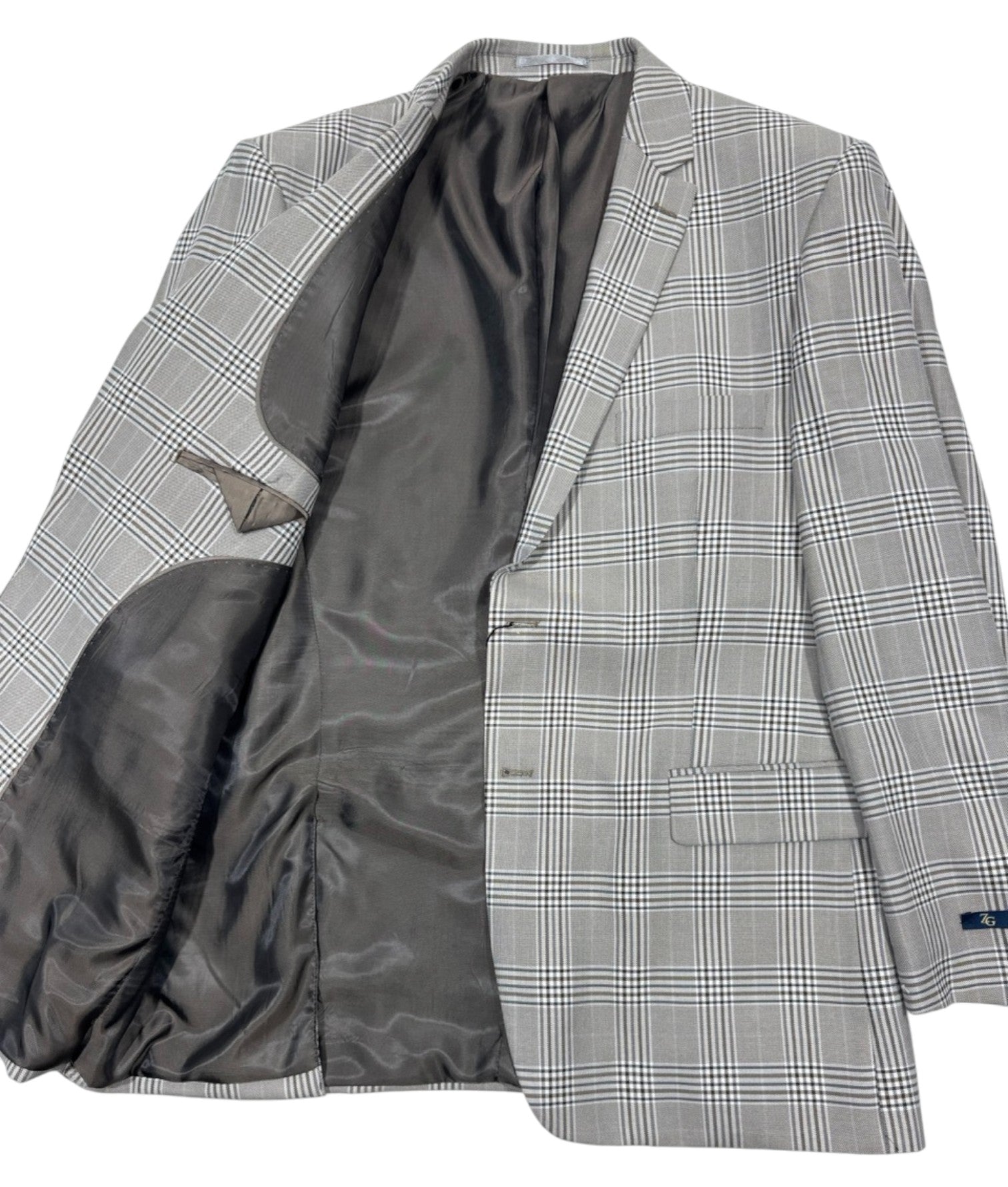 ZZMJ255 Gray Plaid Sport Coat 42R