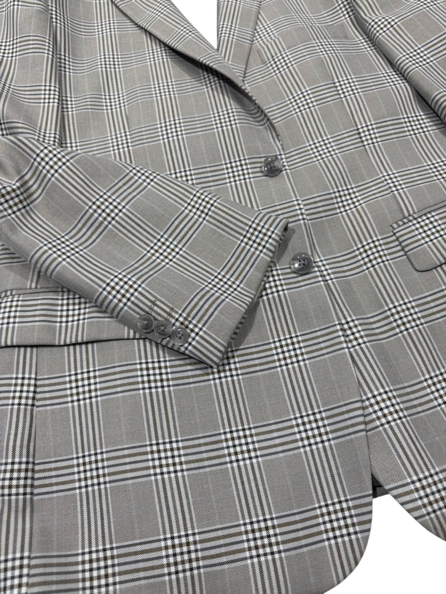 ZZMJ255 Gray Plaid Sport Coat 42R