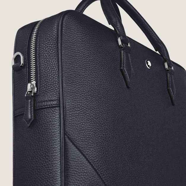 Montblanc Medium Briefcase in Midnight Blue Grain Leather