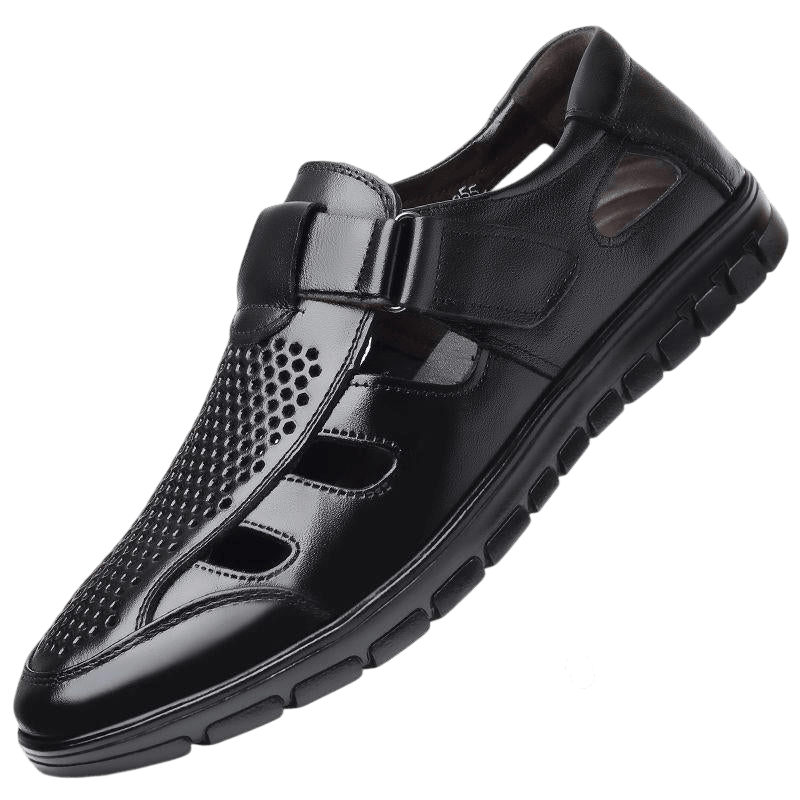 Premium Leather Sandals for Men - Breathable Summer Comfort Shoes