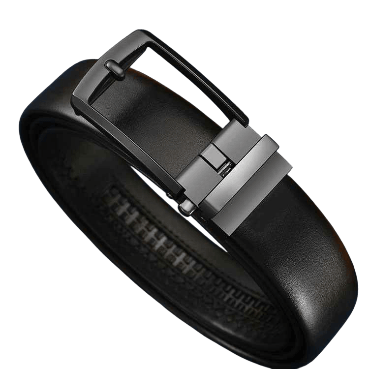 Men's Genuine Cowhide Leather Belt with Pin Buckle