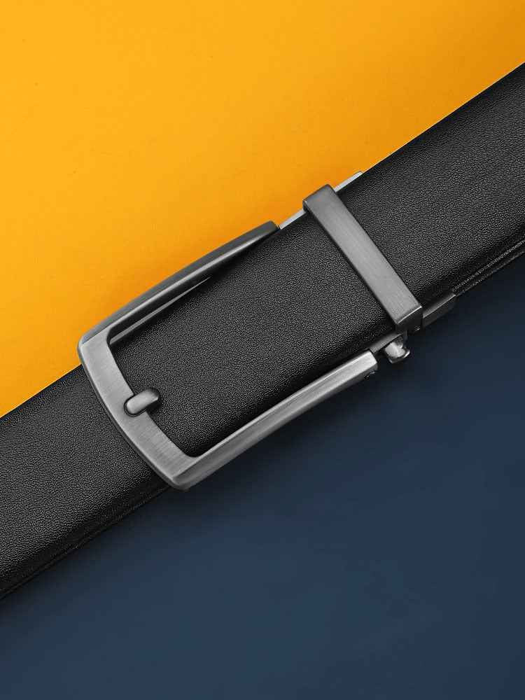 Men's Genuine Cowhide Leather Belt with Pin Buckle