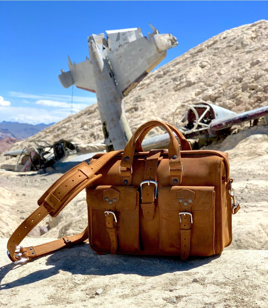 Flight Bag Leather Briefcase – Full-Grain Leather