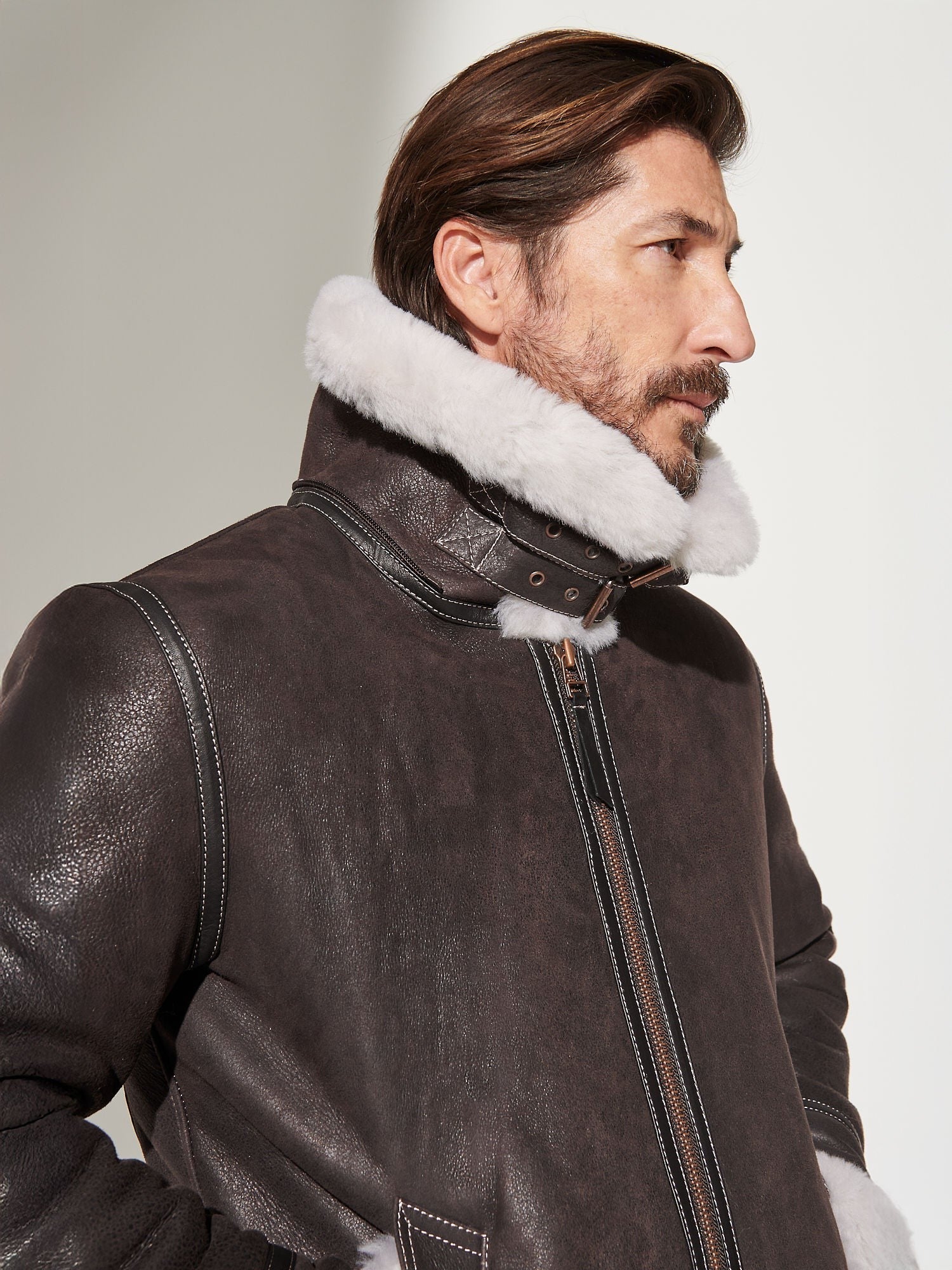 Overland Classic Sheepskin B-3 Bomber Jacket