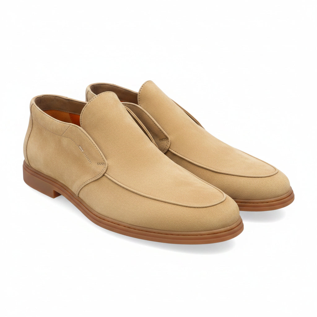 Andrea Ventura Suede High Loafers w/ Rubber Soles