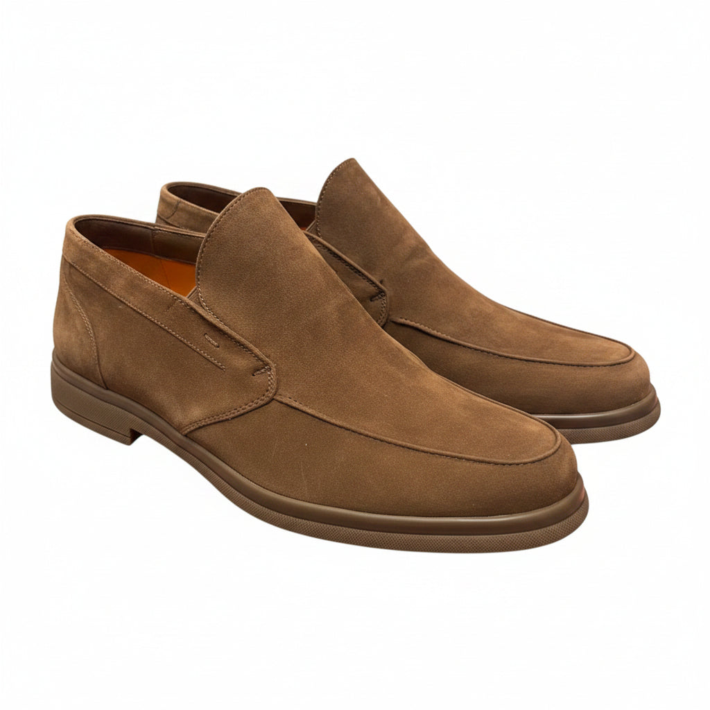 Andrea Ventura Suede High Loafers w/ Rubber Soles