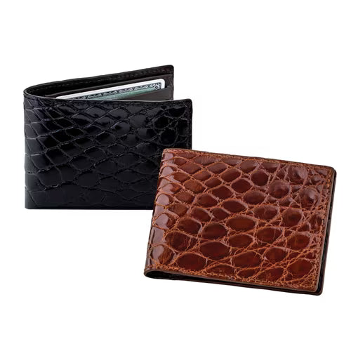 Handcrafted Alligator Leather Bifold Wallet