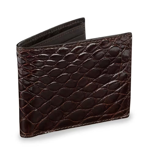 Handcrafted Alligator Leather Bifold Wallet