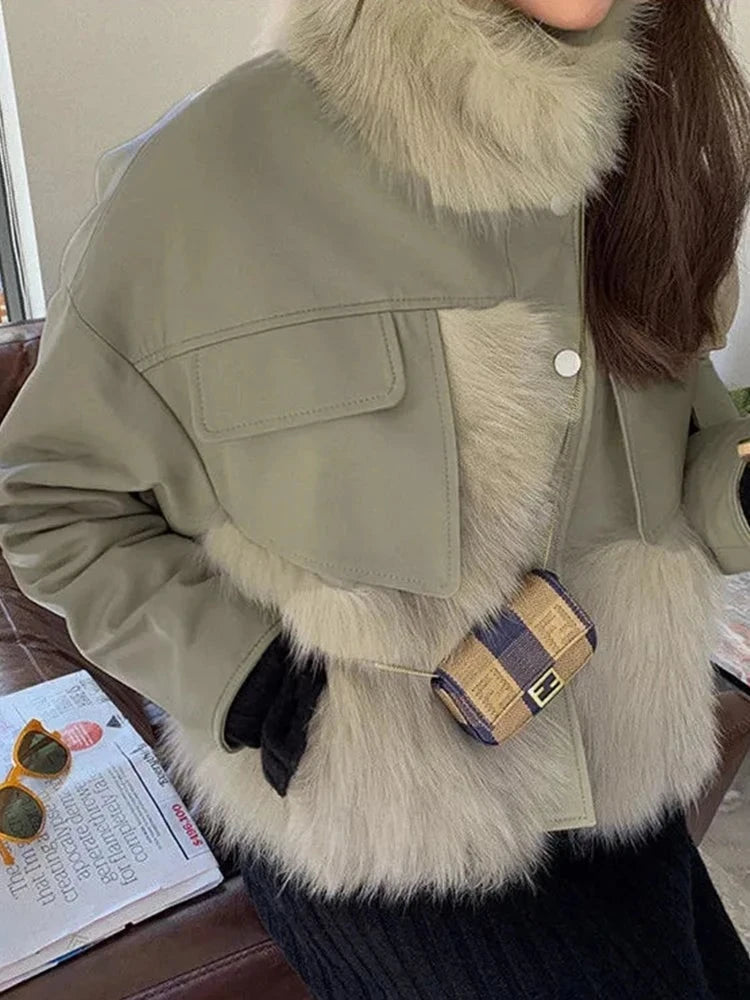 Luxe Faux Fur Moto Jacket