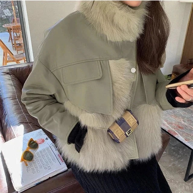 Luxe Faux Fur Moto Jacket