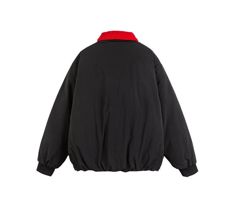 Premium Sheepskin Collar Winter Jacket