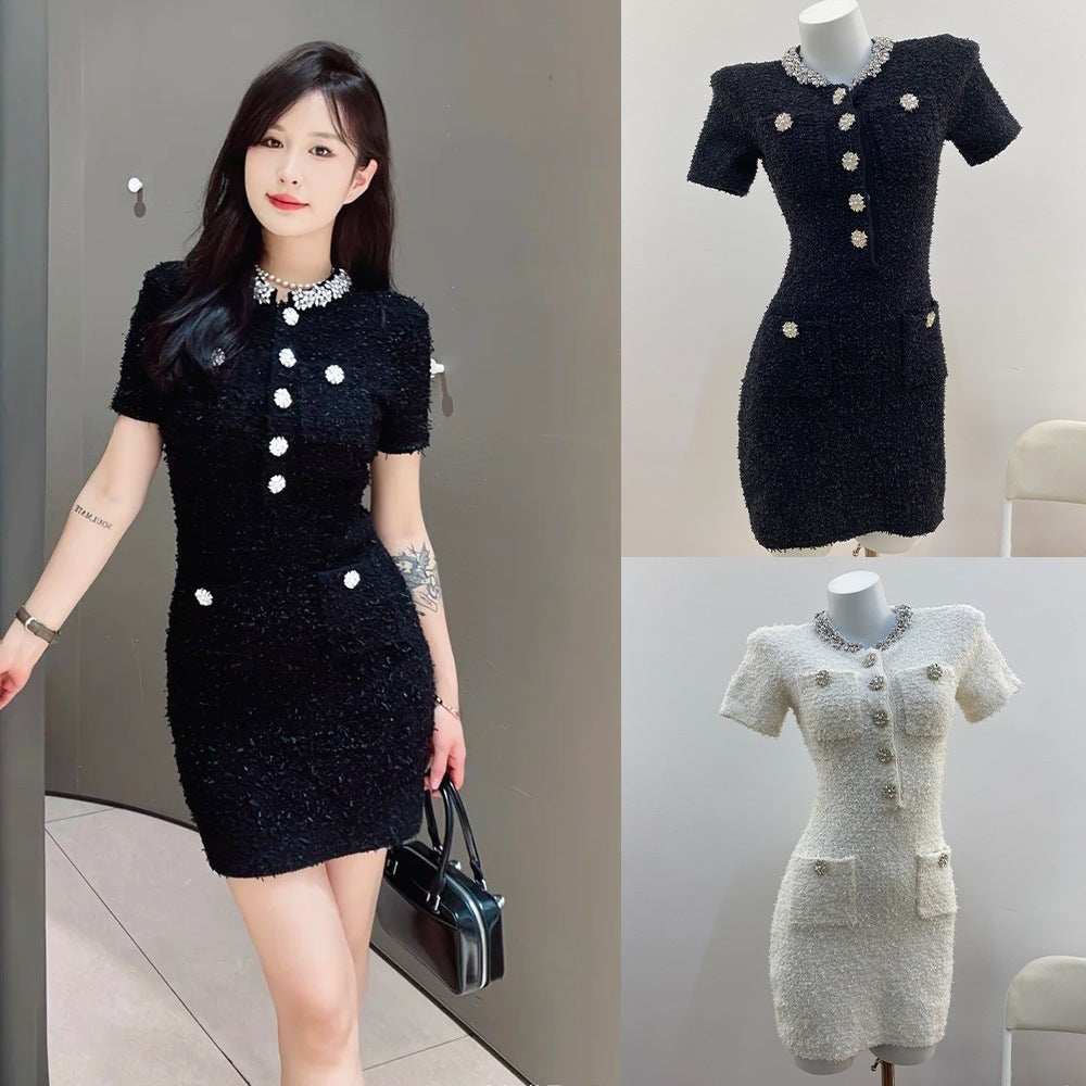 Embellished Knit Dress – Timeless Elegance