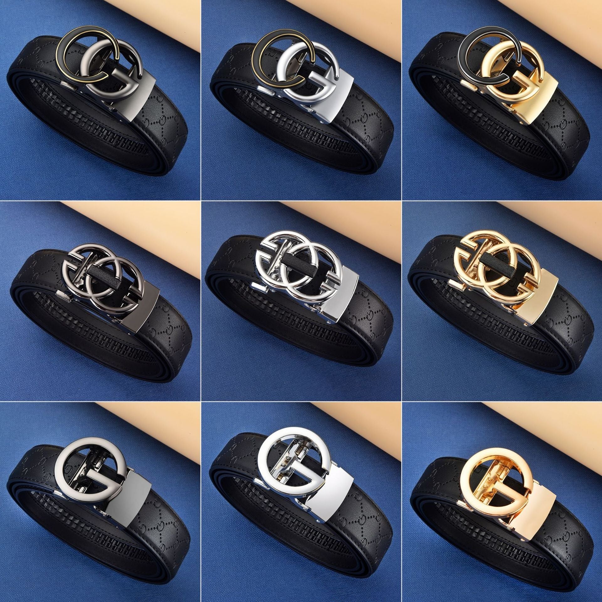 Signature Leather Belt with Automatic Buckle