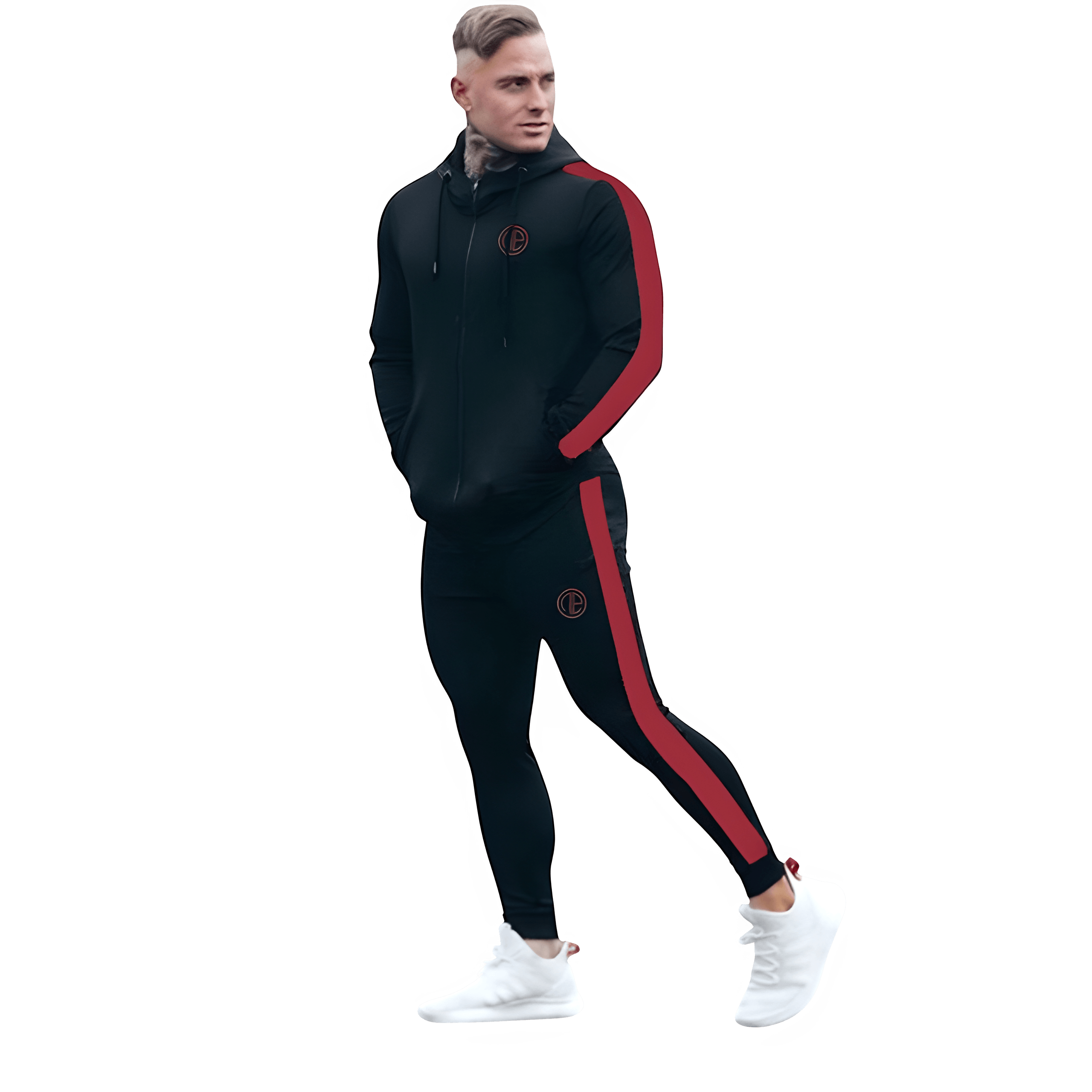 Premium Athletic Tracksuit – Men's Performance Hoodie & Jogger Set