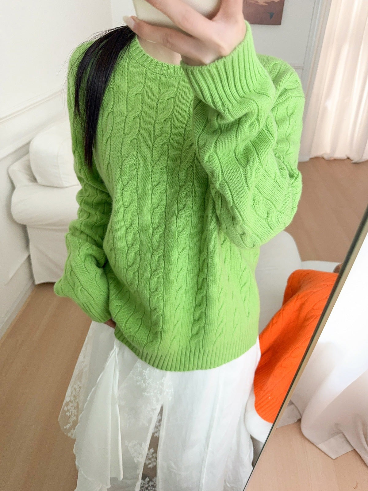 Artisan Cable Knit Wool Pullover