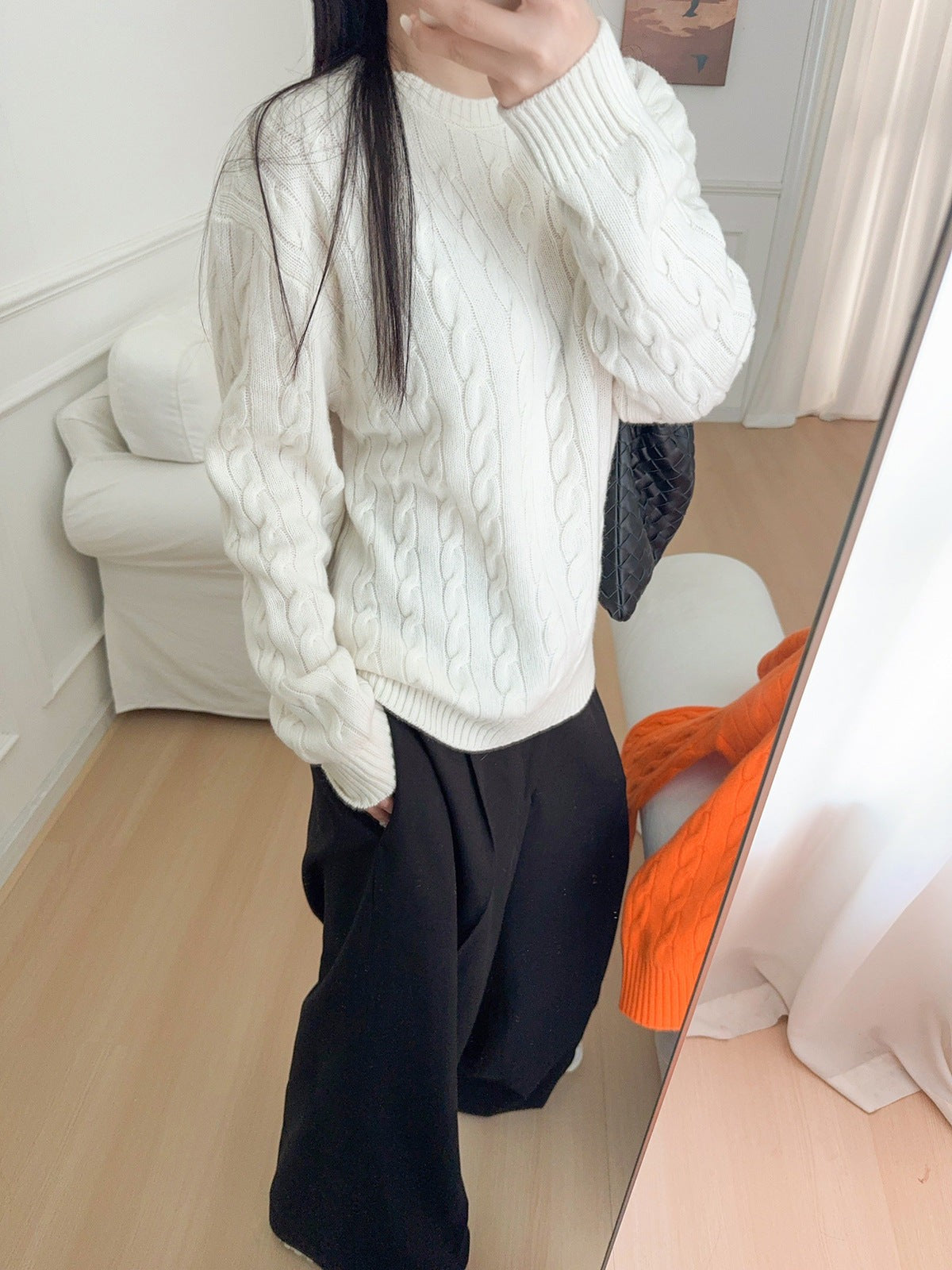 Artisan Cable Knit Wool Pullover
