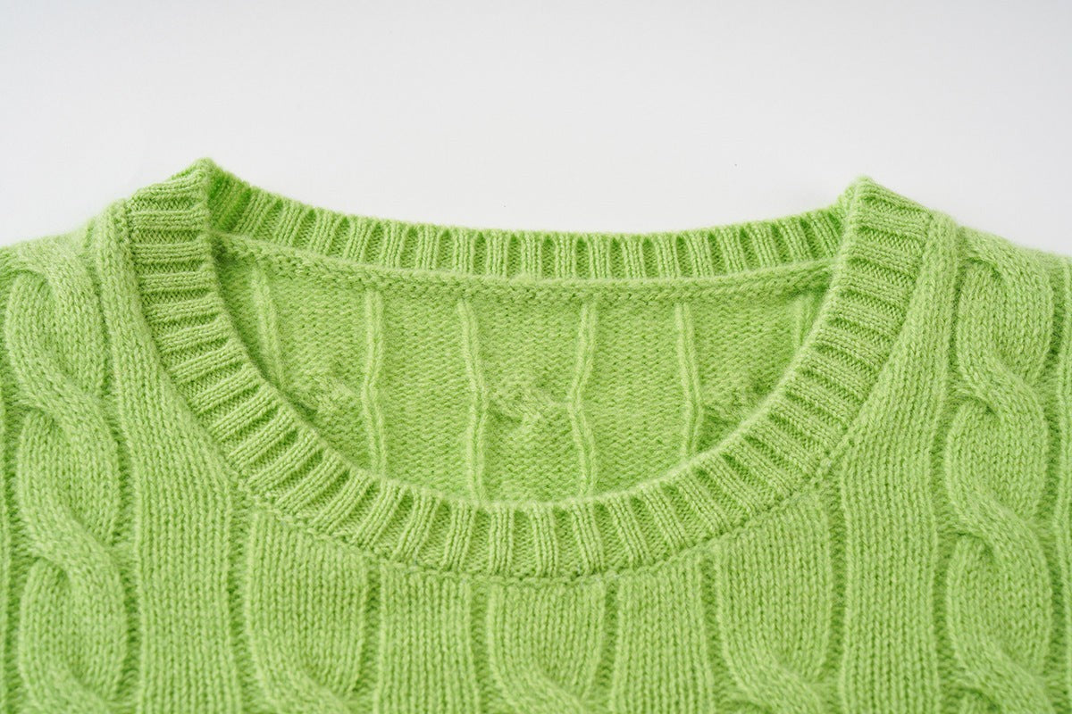 Artisan Cable Knit Wool Pullover