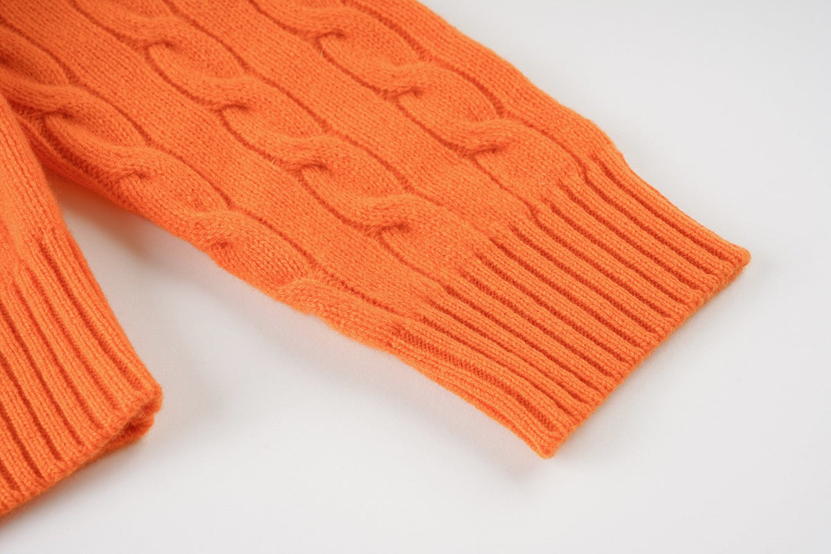 Artisan Cable Knit Wool Pullover