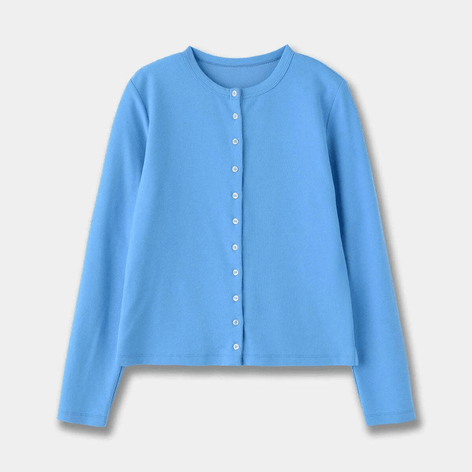 Embroidered Cotton Knit Cardigan