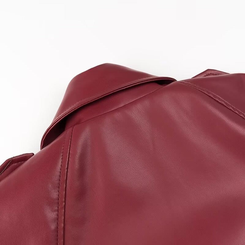 Wine Red Leather Jacket
