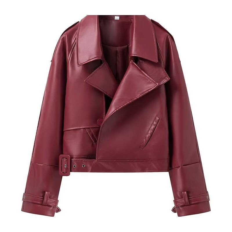 Wine Red Leather Jacket