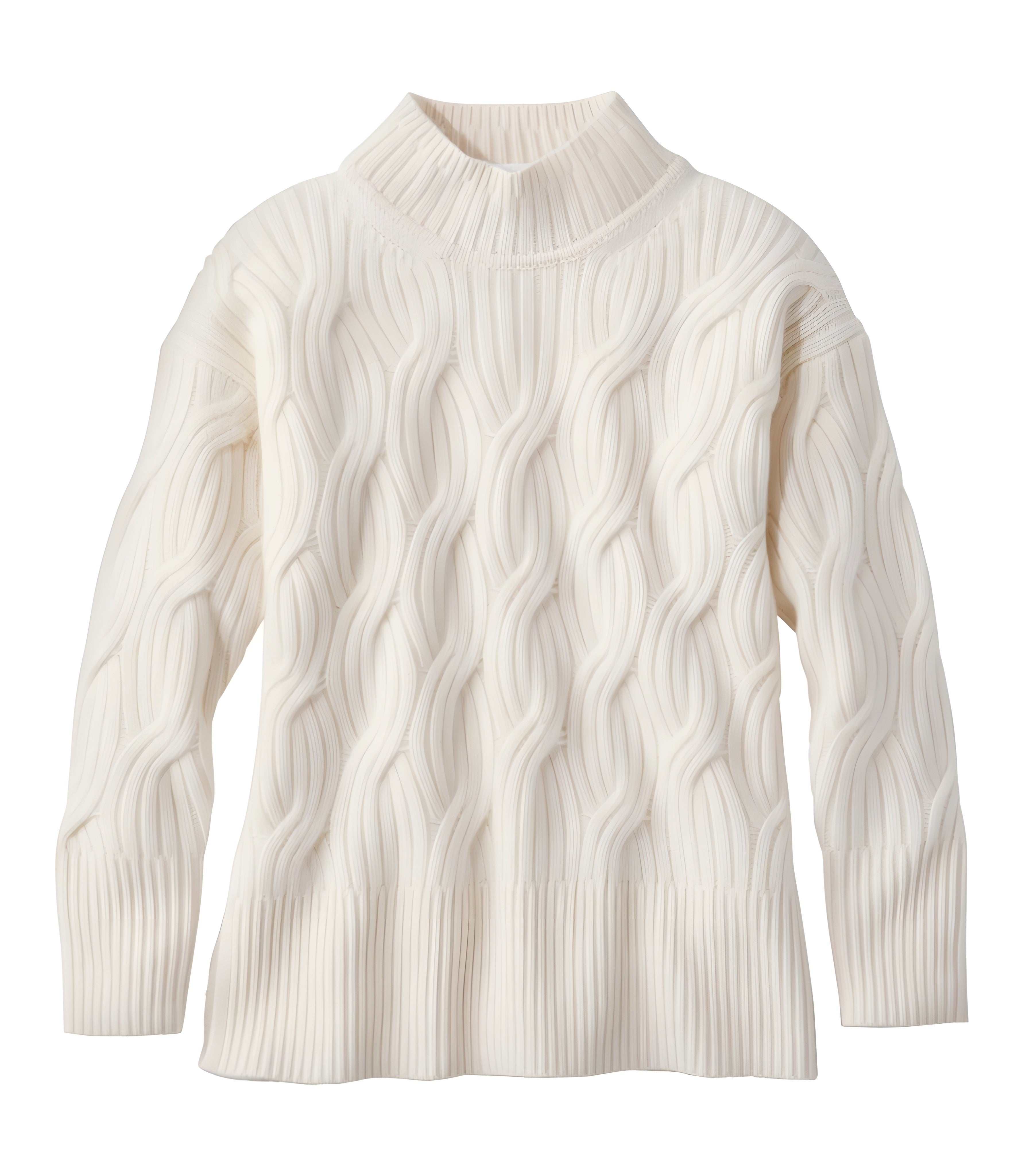 L.L. Bean Signature Premium Cashmere Cable Mockneck Sweater