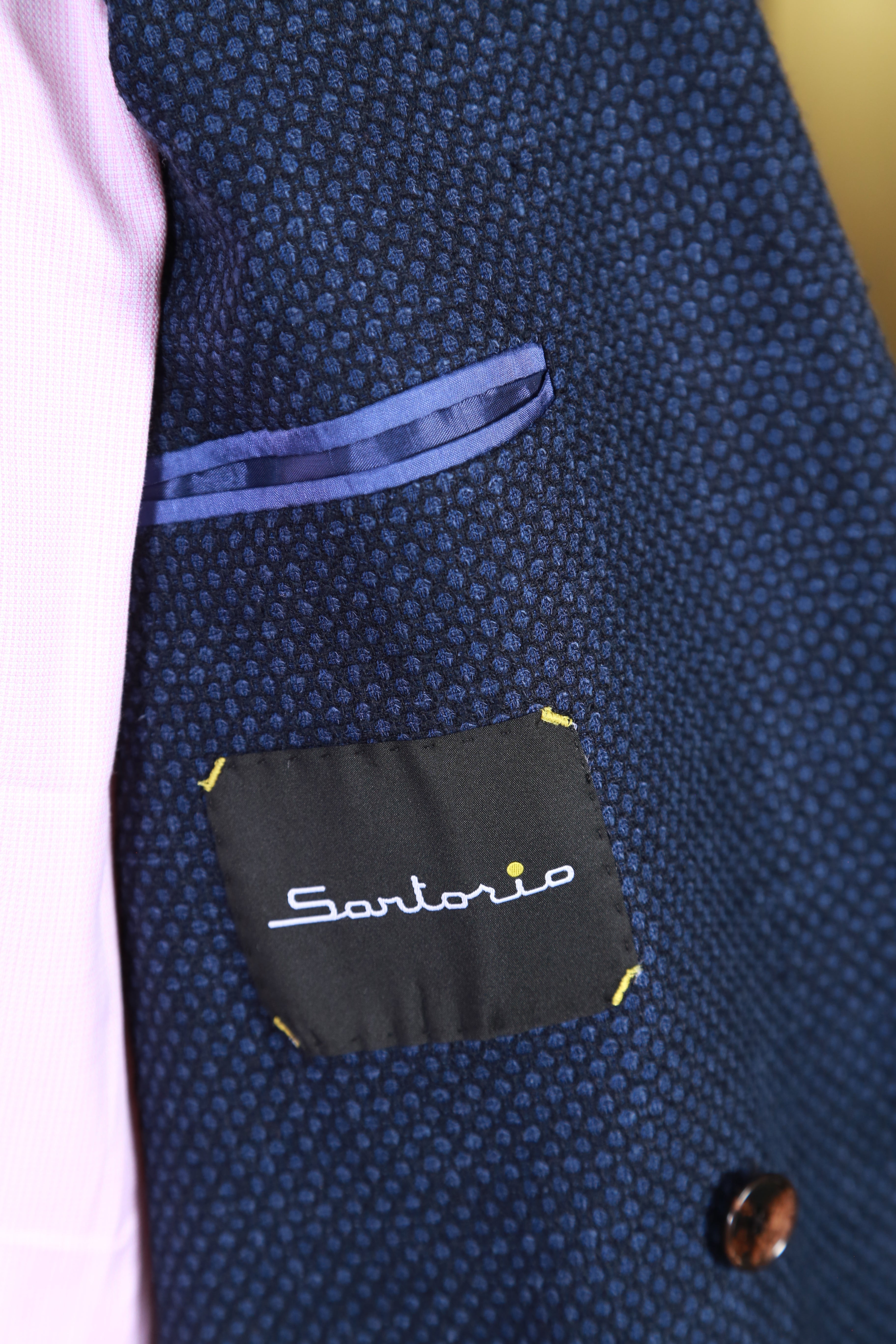 Sartorio Birdseye Virgin Wool Double Breasted Sport Jacket